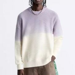 2Pcs Crew Neck Colorblocked Waffle Knit Sweater