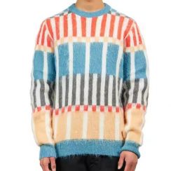 Cotton Mohair Loose Mens Knitted Sweater