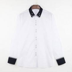 2Pcs Mens Business Shirt with Two Buttons