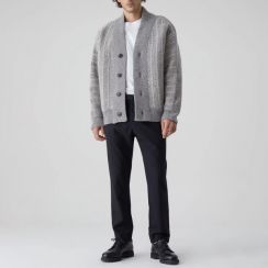 Men Thick Knitted Sweater Cardigan Jacket