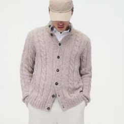 2Pcs Mens High Quality Sweater Cardigan